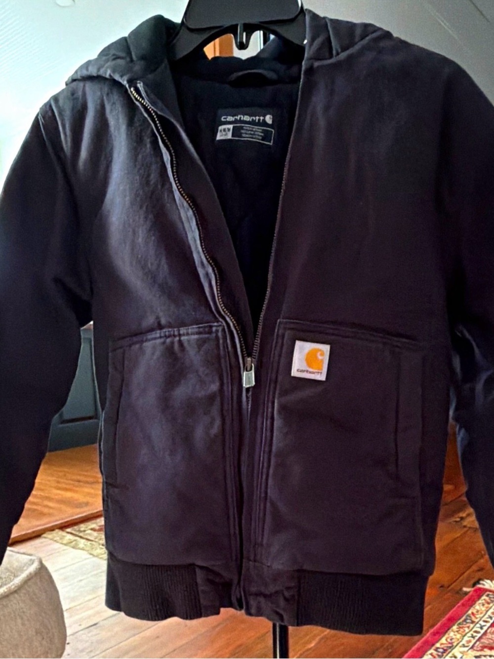 Carhartt Men’s Black Hooded Work Puffer Jacket